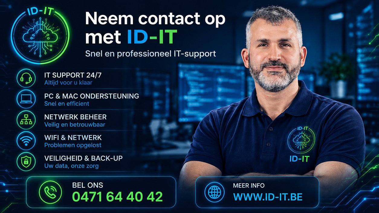 Team ID-IT - professionele IT-technici in Oost-Vlaanderen, Antwerpen en Vlaams-Brabant